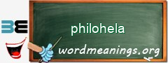 WordMeaning blackboard for philohela